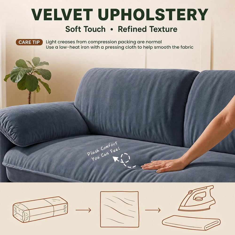 Yafylly Full Size Velvet Loveseat, Queen Pull Out Sofa Bed, 3 in 1 Convertibl...