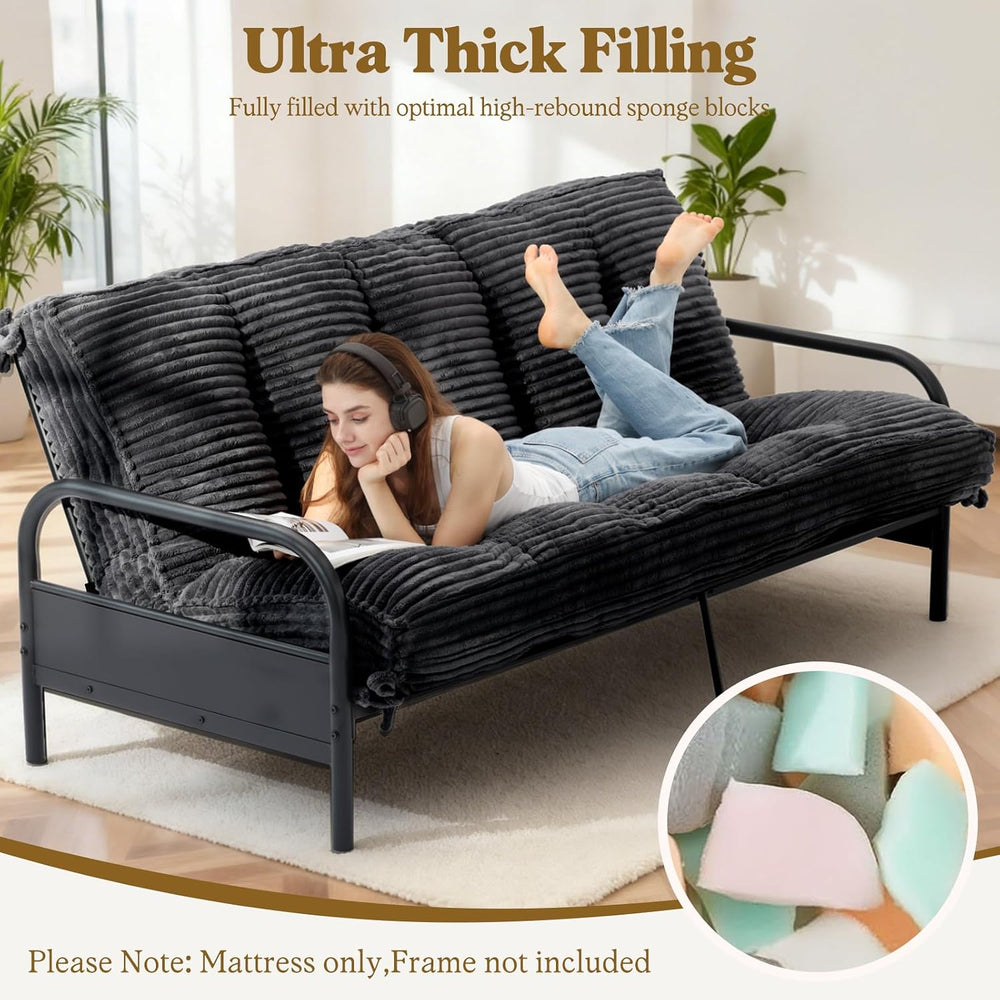 10" Futon Mattress Full Size, Ultra Thick Futons Sofa Couch Bed Sleeper ...