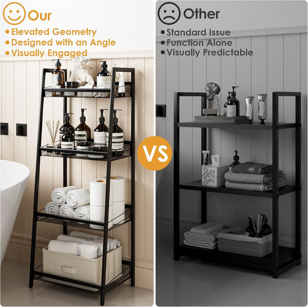 Masupu 4 Tier Bathroom Shelf, Bathroom Organizer and Storage for Small Space,...
