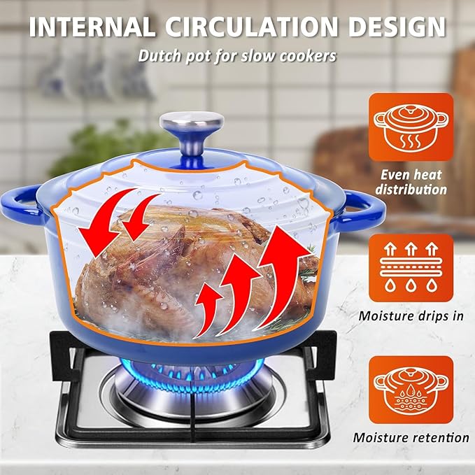Hisencn Enameled Cast Iron Cookware Set