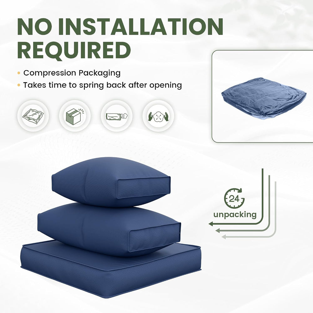 UDPATIO Patio Replacement Cushions for Outdoor Furniture, Water & Fade Re...