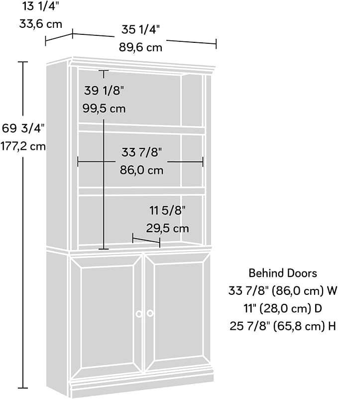 Sauder Select Book Shelf, Bookshelf with Storage, Library Bookcase with Doors...