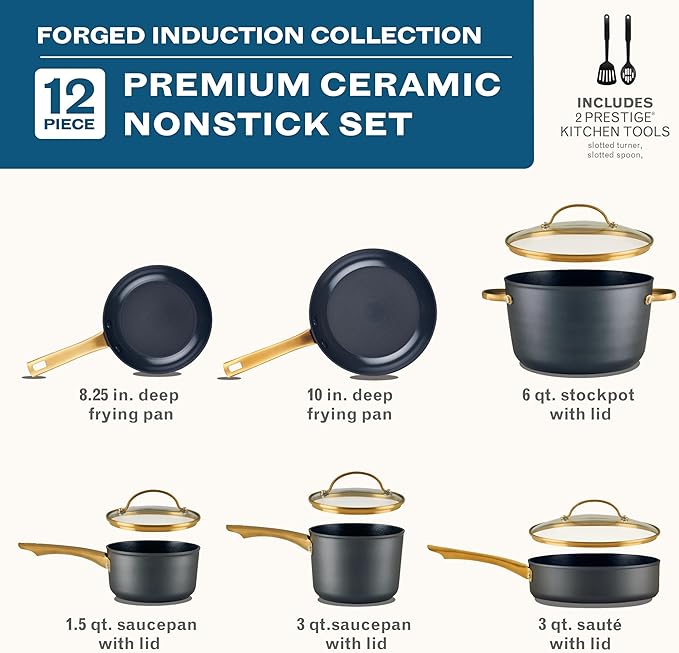 Farberware Forged Induction Ceramic Nonstick Cookware Set