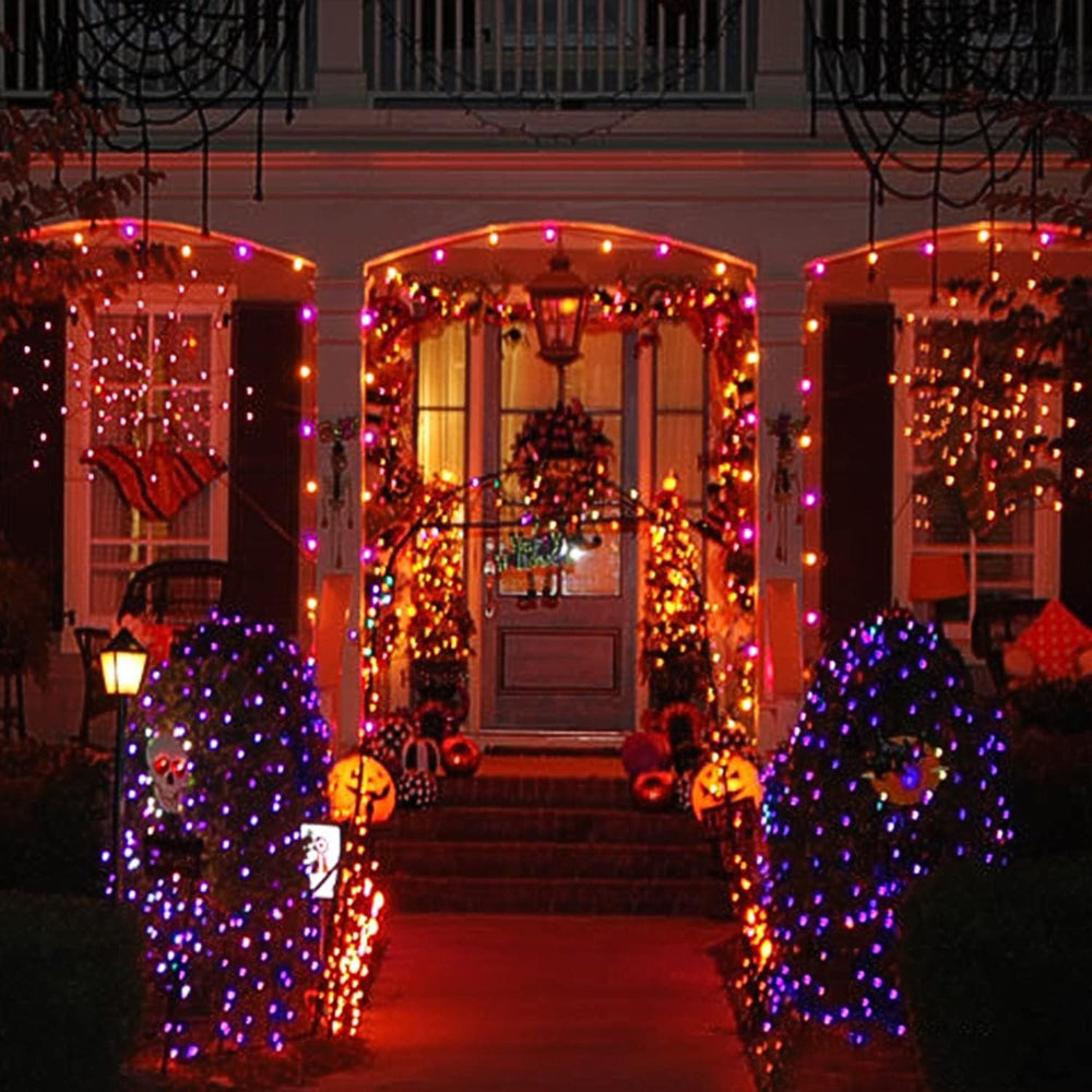 JMEXSUSS 168ft 600 LED Halloween Decor Lights Outdoor Clear Wire
