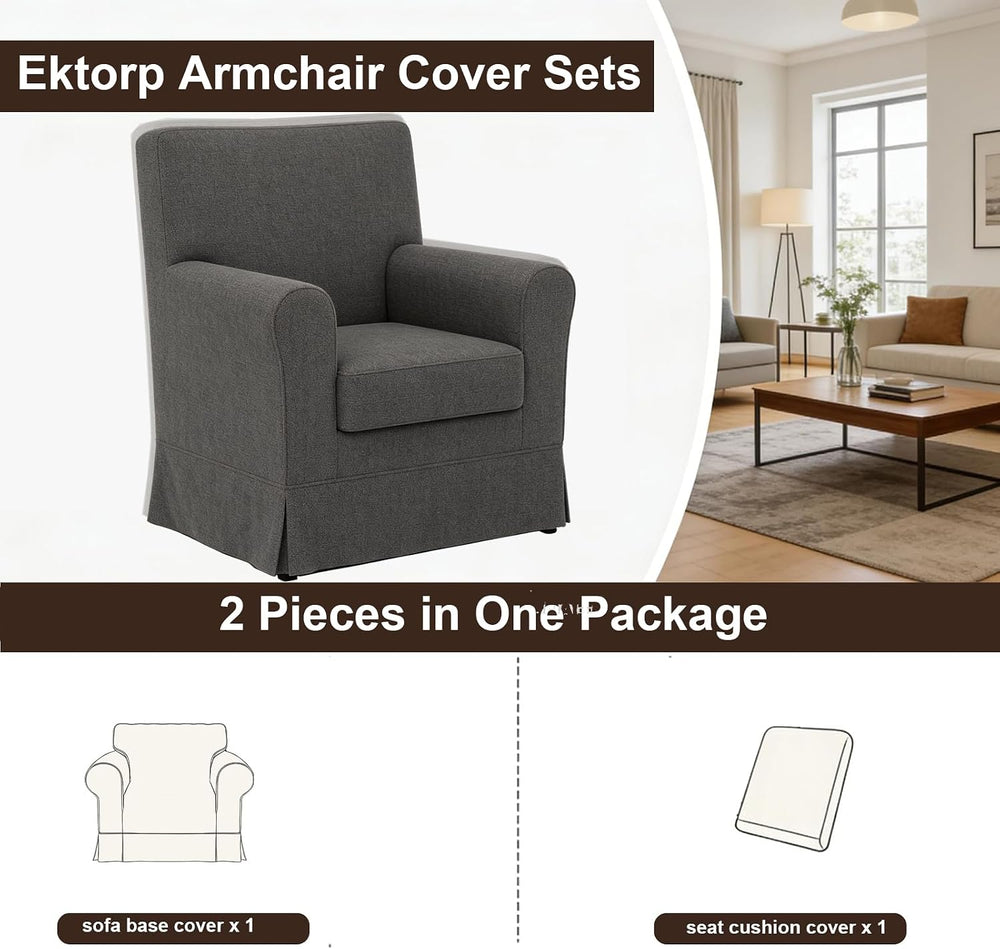 Sofa Covers Slipcover Replacement Compatible for IKEA Ektorp Jennylund Armcha...