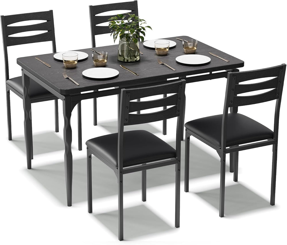 Garvee 5 Piecs Dining Table Set, Farmhouse Style Dining Table and Chairs Set ...