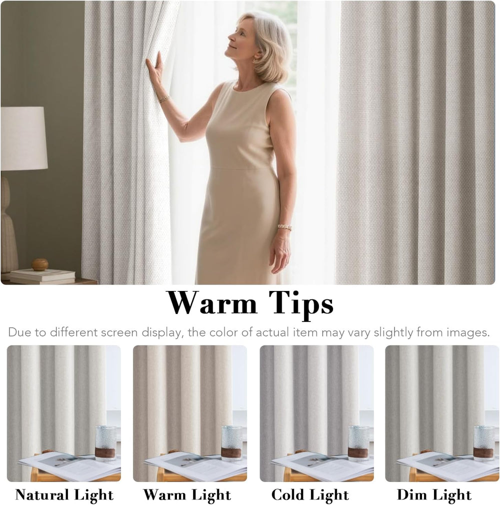 H.VERSAILTEX Room Darkening polyester Curtain for Bedroom/Living Room Extra W...