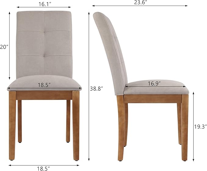 DAGONHIL Dining Chairs Set of 6, Modern Upholstered Fabric Dining Room Chairs...