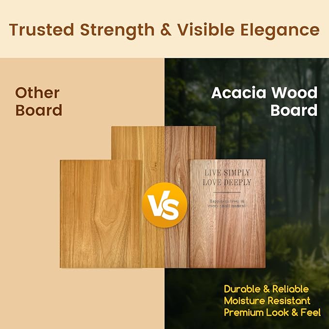 Book cutting board Set of 3, Acacia Wood Chopping Board