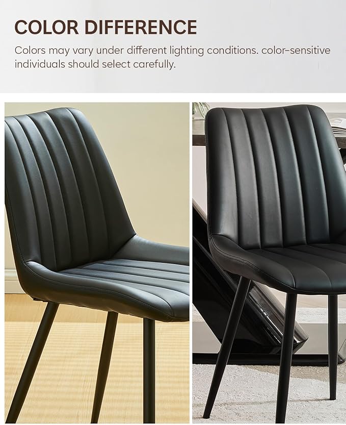 CLIPOP Dining Chairs Set of 6, Upholstered Kitchen Chairs with Comfortable Fa...