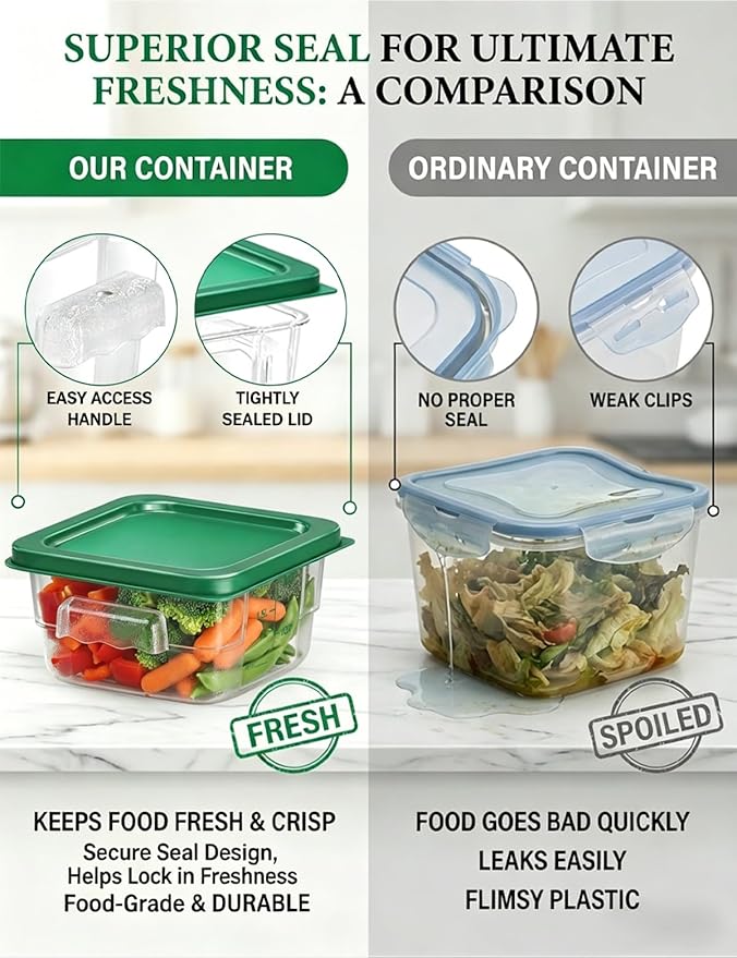 4 Pack 2QT Food Storage Containers