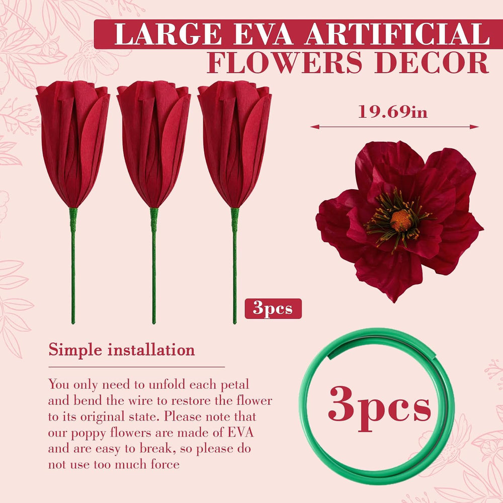 3 PCS 5ft Giant Artificial Flower for Wedding & Birthday Party