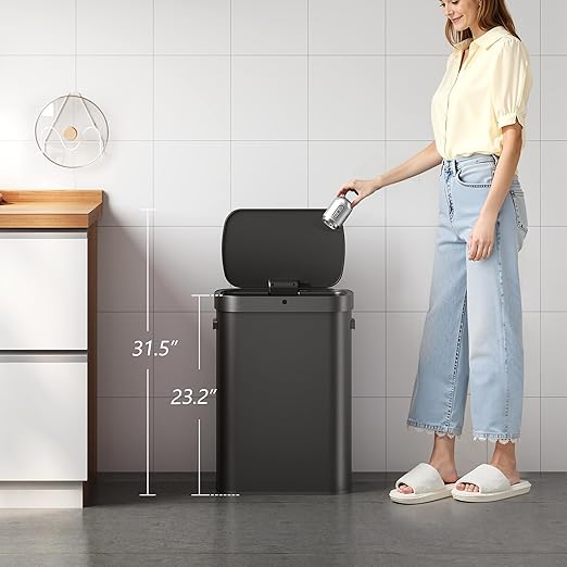 WLIVE 13 Gallon Trash Can, 50 Liter Large Capacity Motion Sensor Automatic