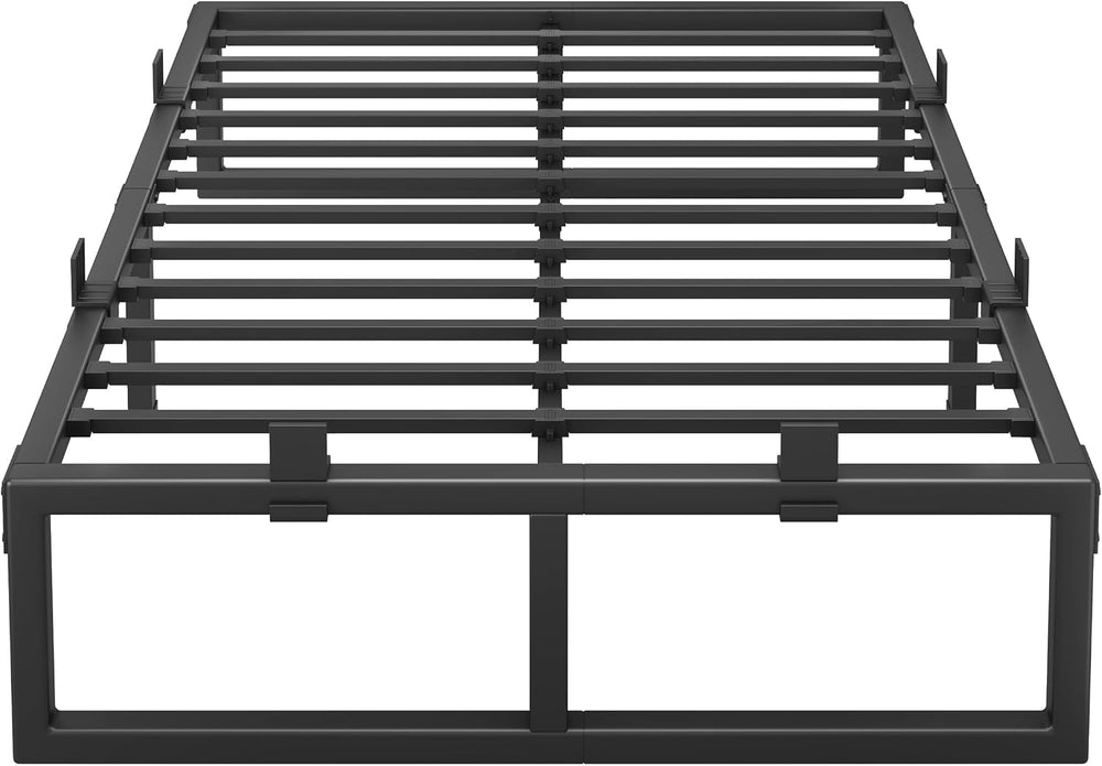 18 Inch Metal King Bed Frame with Steel Support, Noise-Free