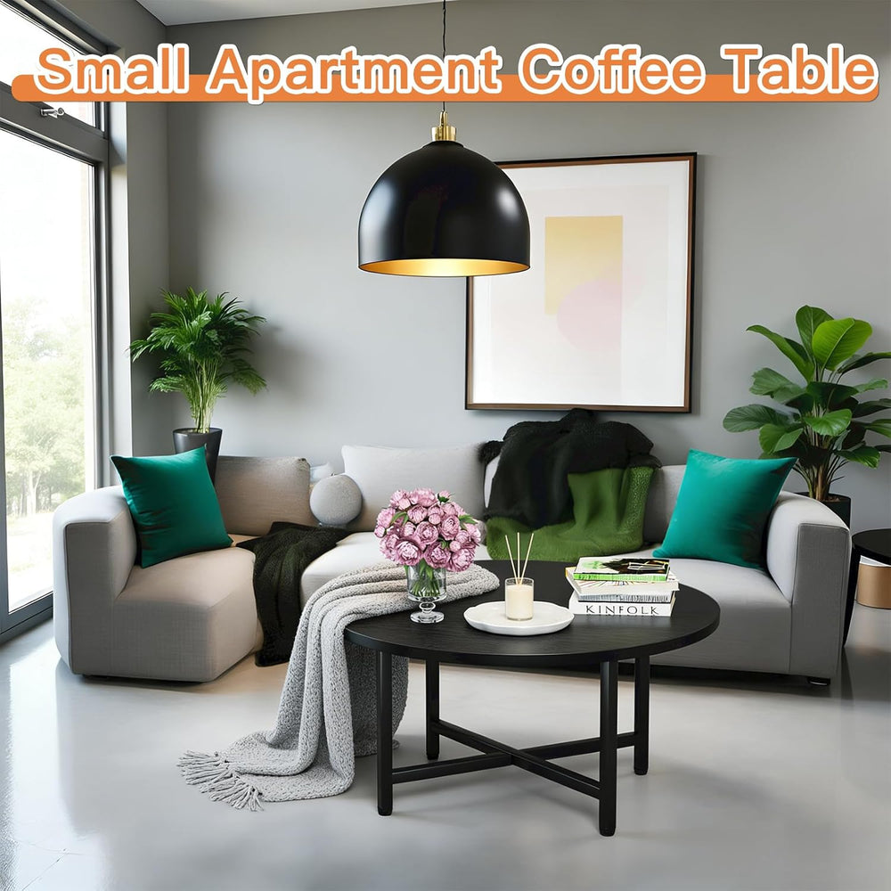 FAMIDGE Coffee Table, 23.6" Coffee Tables for Living Room, Round Coffee ...