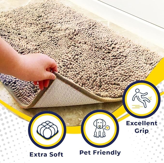 Muddy Mat® | Super Absorbent Door Mat Indoor, Microfiber Quick Dry Chenille