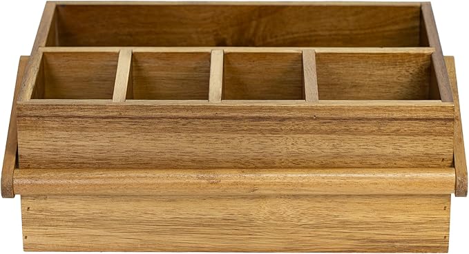 VaeFae Acacia Silverware Caddy