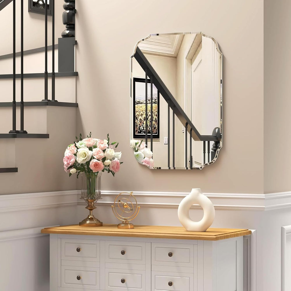 18''x24'' Wall Mirror Frameless Bathroom Mirrors Tempered Gla...