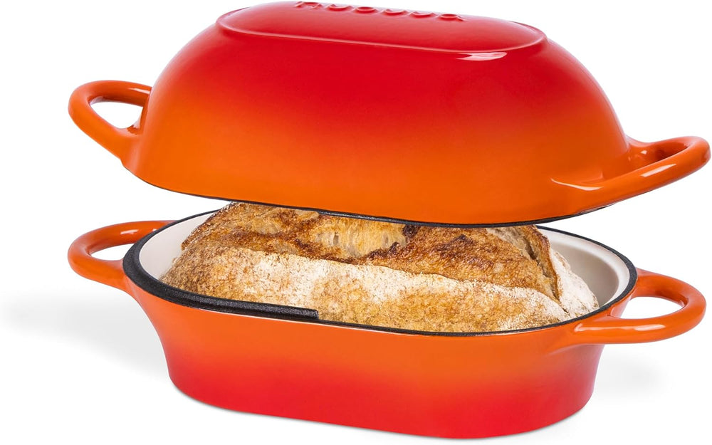 Dutch Oven For Sourdough Bread Baking – Enamelled Cast Iron Bread Loaf Pot –