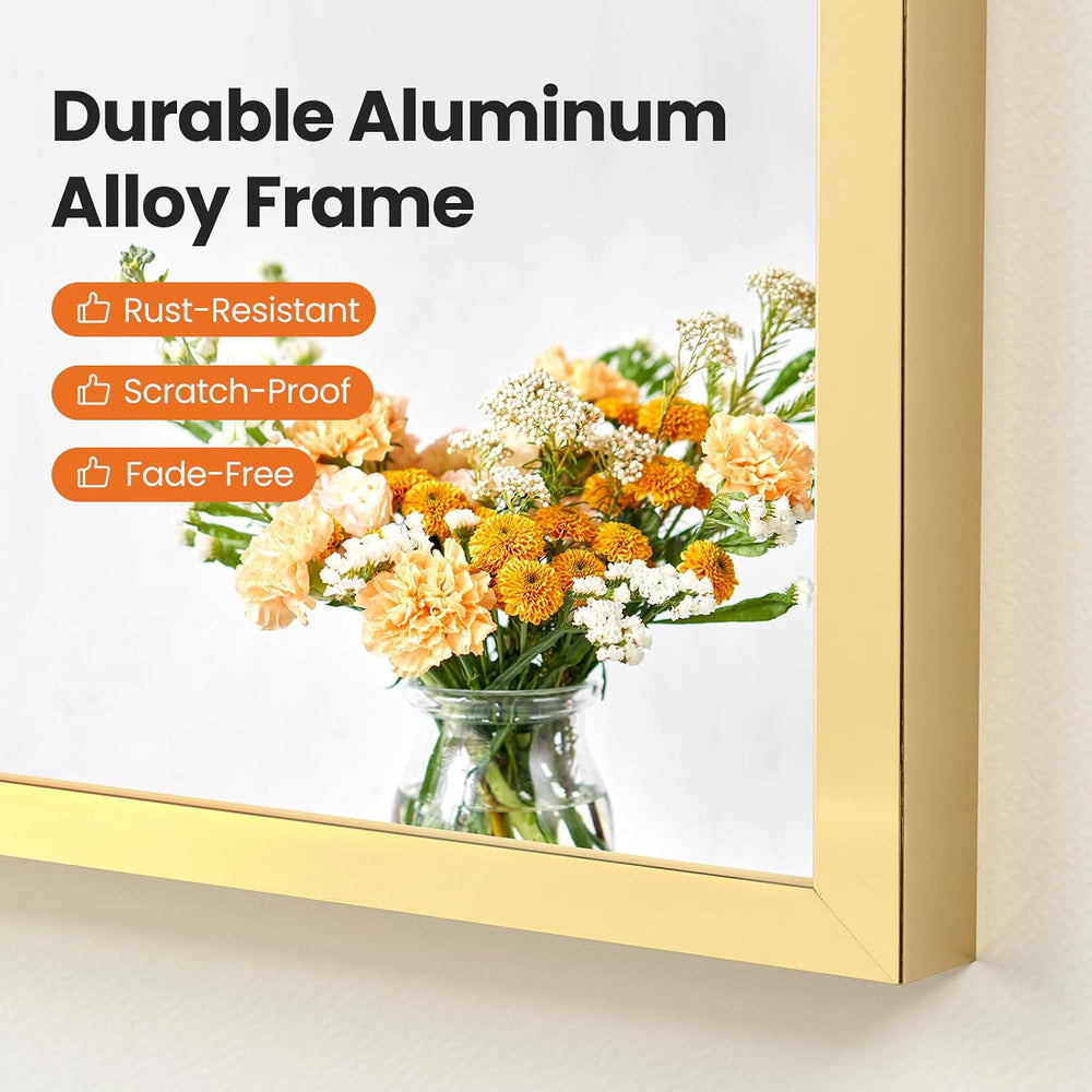 Sweetcrispy 24"x 36" Arched Gold Bathroom Mirrors for Wall, Vanity ...