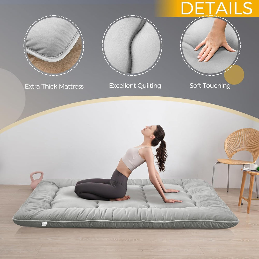 MAXYOYO 6" Extra Thick Japanese Floor Mattress Full Folding Futon Mattress