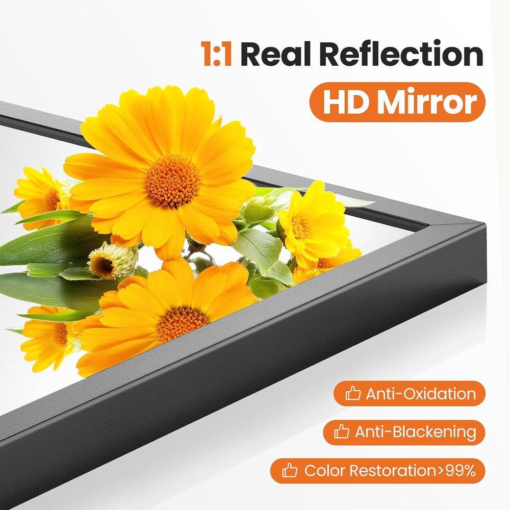 Sweetcrispy 26.5"x38" Arched Black Bathroom Mirrors for Wall, Bathr...