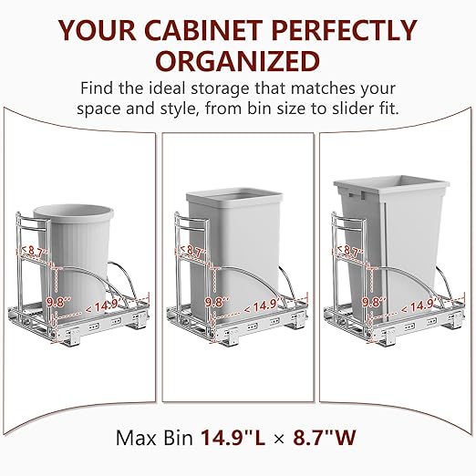ANASTA Under Sink Trash Can Pull Out Trash Hidden