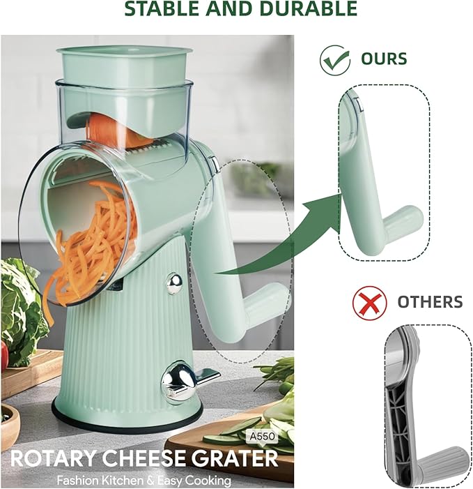 Rotary Cheese Grater with Handle