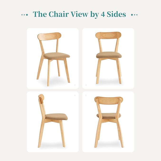 Solid Wood Dining Chairs Set of 4 for Home Kitchen/Living Room/Dinnite