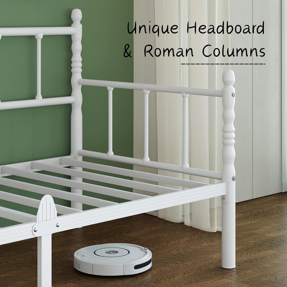 Auroral Zone Day Bed Frame Twin Size with Heavy Duty Steel Slats, Metal Sofa ...