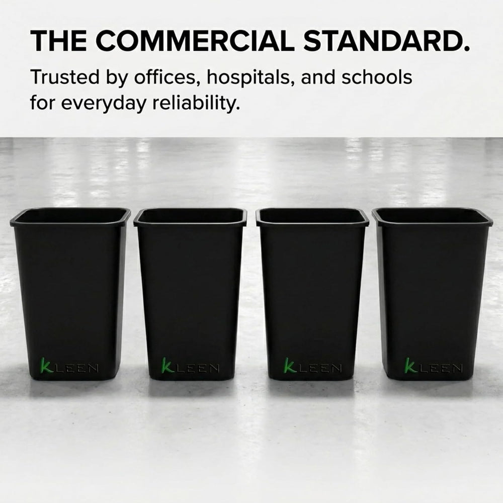 Kleen Commercial Soft-Sided Wastebasket 41qt (4 Pack)