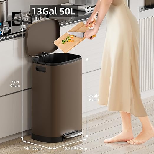 KUK 13 Gallon Kitchen Trash Can