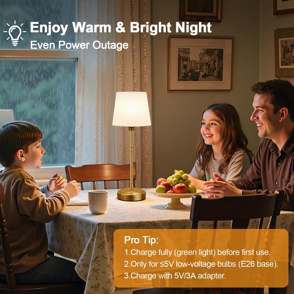 Cordless Table Lamps Set of 2 – Battery Operated Lamp with 7500mAh Rechargeab...