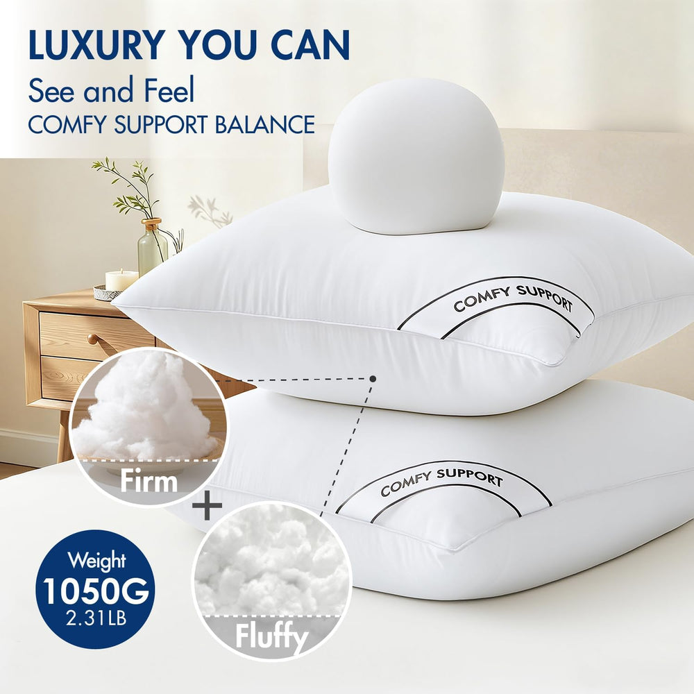 MIULEE 26x26 Pillows Inserts Pack of 2, Down Alternative Virgin Filling