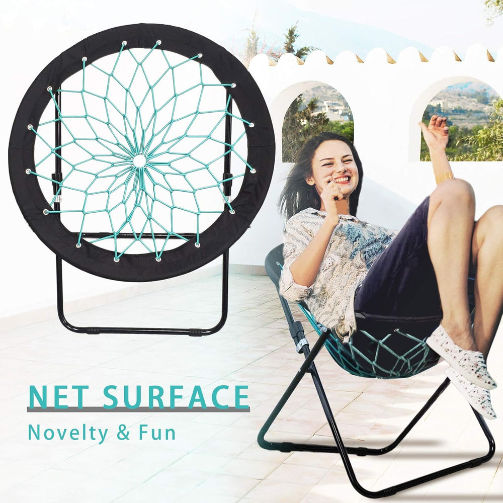 CampLand Bunjo Bungee Dish Chair - Versatile Folding Chair with Fun Bouncy De...