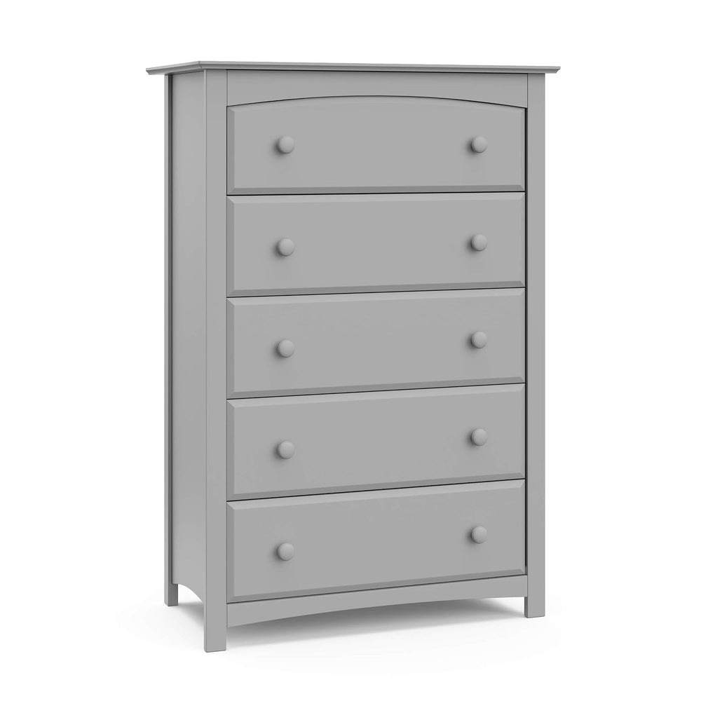Storkcraft Kenton 5 Drawer Dresser, Pebble Gray
