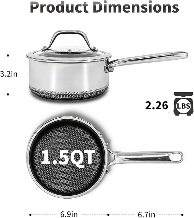 Hybrid Nonstick 1.5 QT Saucepan