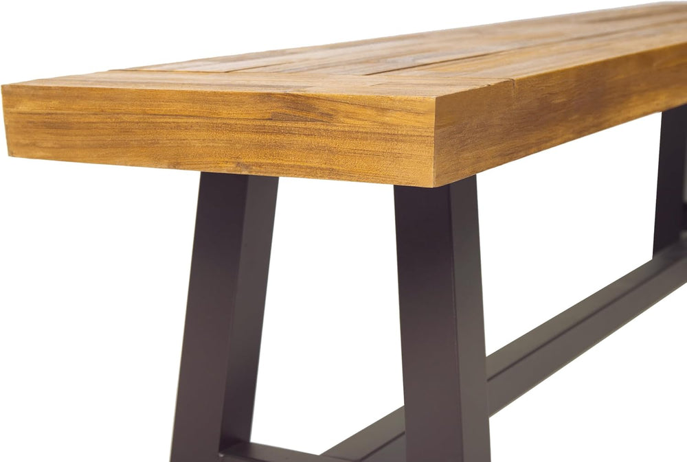 Christopher Knight Home 318117 Carlisle Benches, Sandblasted Brown + Rustic M...