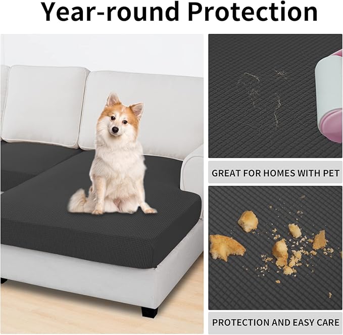 Easy-Going Stretch 4 Pieces Couch Cushion Covers