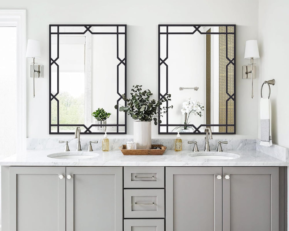 Large Living Room Mirror for Decor, 28" x 40" Rectangle Bathroom Mi...