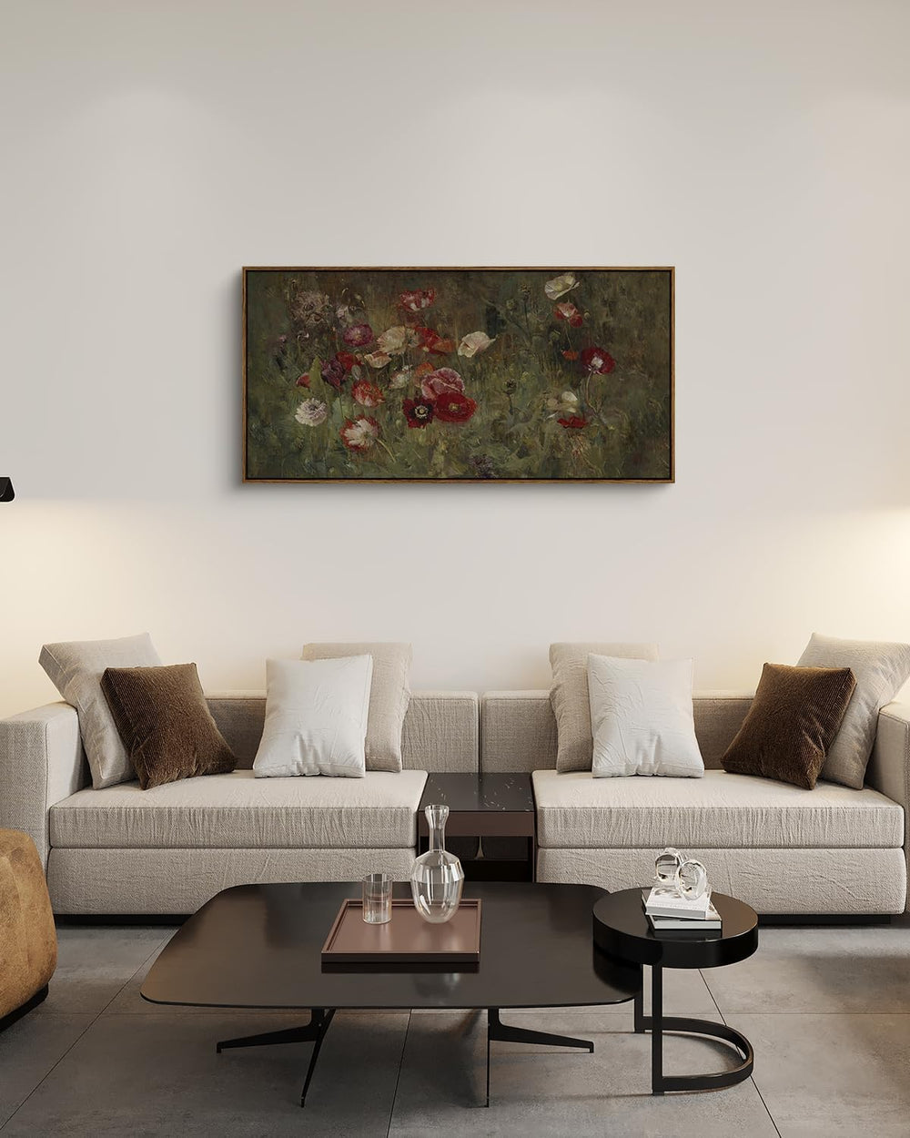 InSimSea Extra Large Framed Vintage Wall Art, Rustic Floral,40x20in