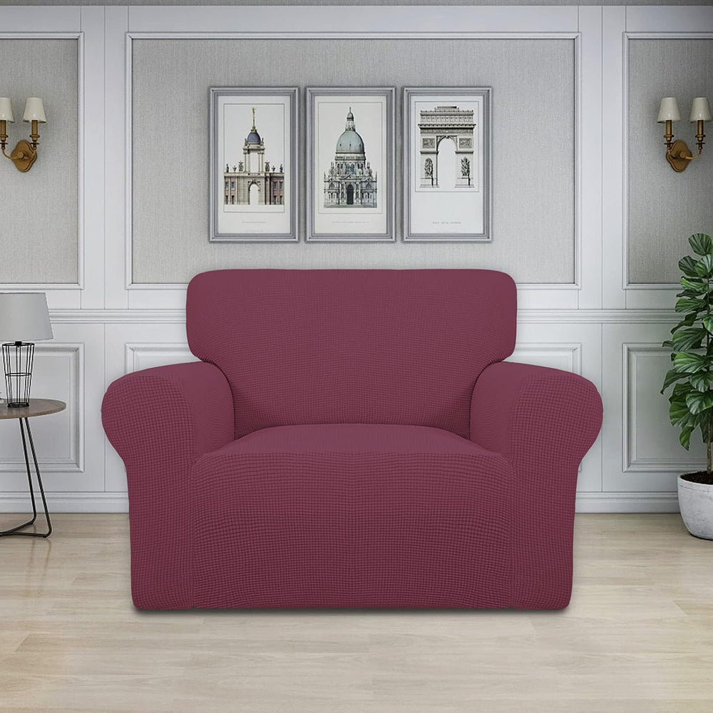 Easy-Going Stretch Oversized Chair Slipcover with Arm Washable ASH Rose