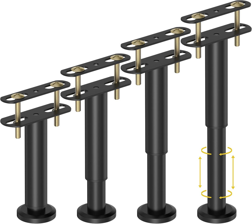 Wlrrcwdttc 4 Pcs Adjustable Height Bed Support Legs 5.9-10.5 inch, Bed Frame ...