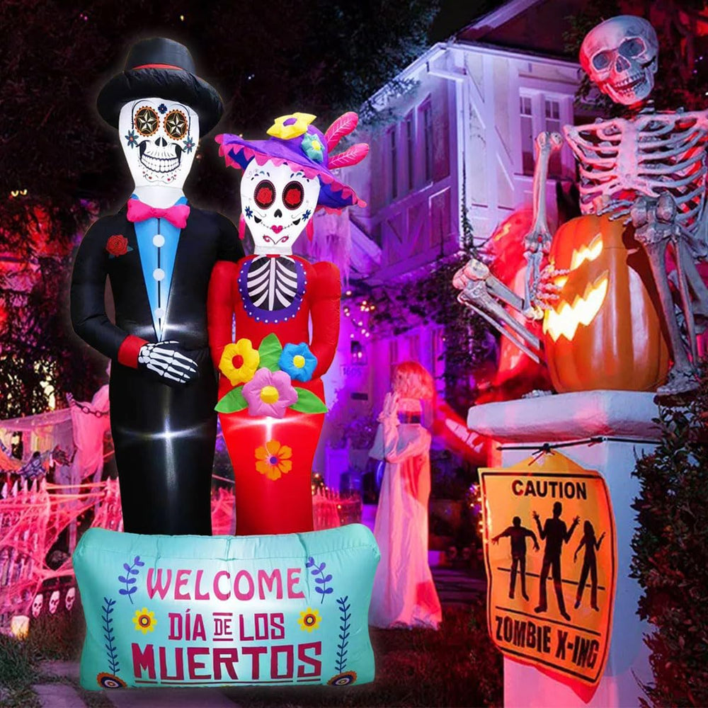 Dia De Los Muertos Decoration, 6 FT Halloween Inflatables Dรฉcor Day of The De...