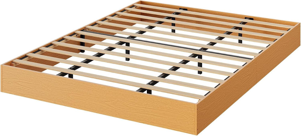 IDEALHOUSE Full Wood Platform Bed Frame with Low Profile Design