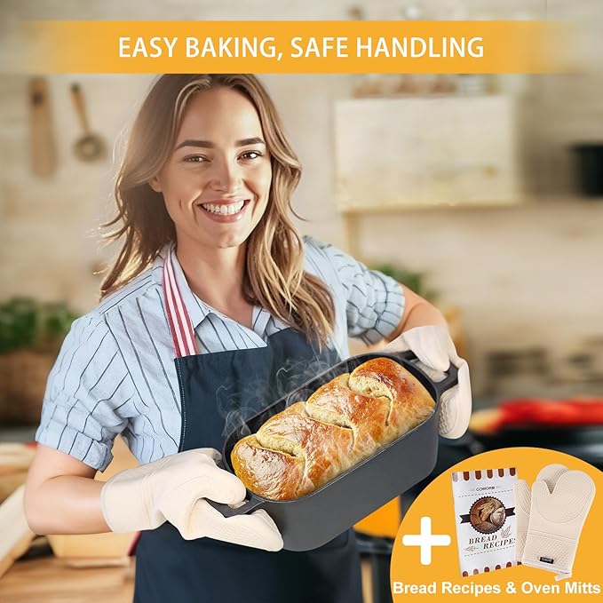 3.6QT Oval Dutch Oven for Bread Baking