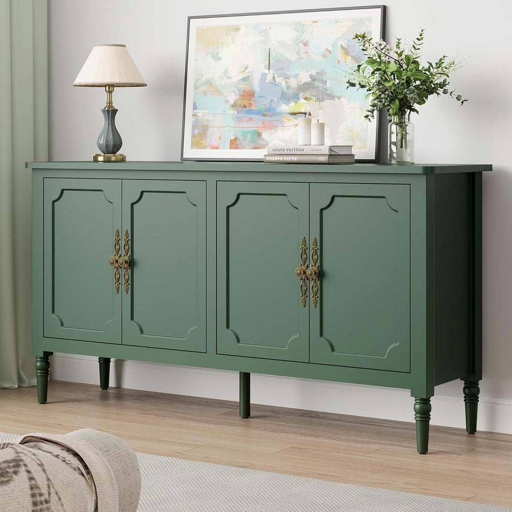 RoyalCraft Buffet Cabinet with Storage, 59" Painted Sideboard Coffee Bar