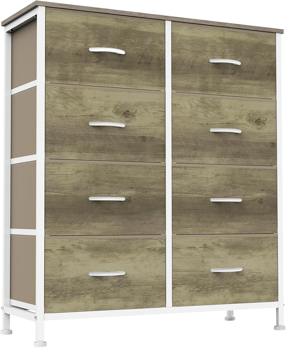 Sweetcrispy 8 Drawer Dresser for Bedroom Large Fabric Storage Tower Organizer
