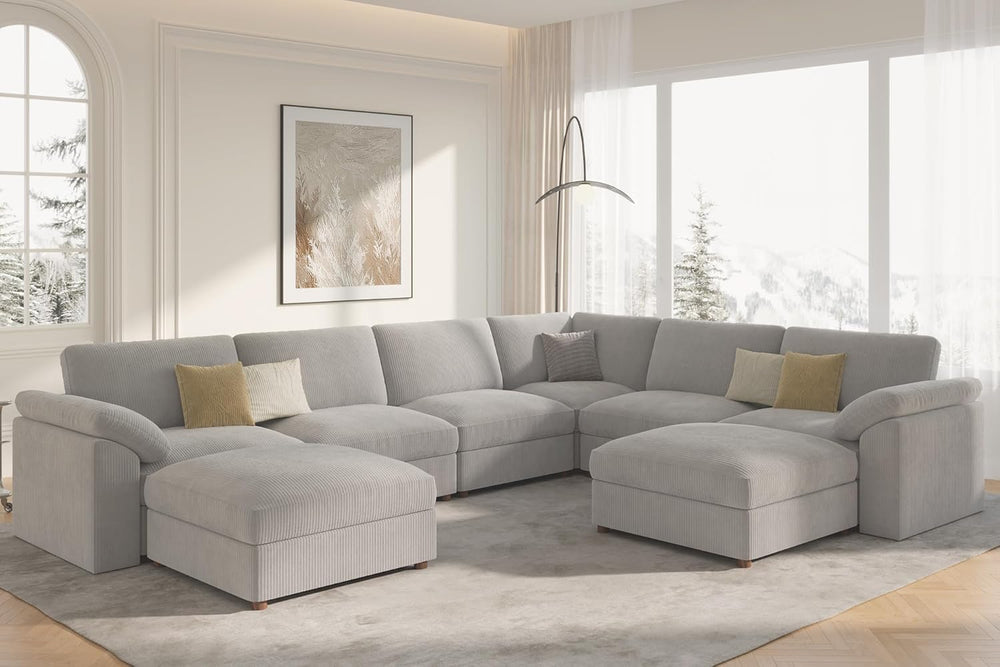 EASE MOOSE Oversized Sectional Modular Sofa,Large U Shape Sectional Couch Wid...