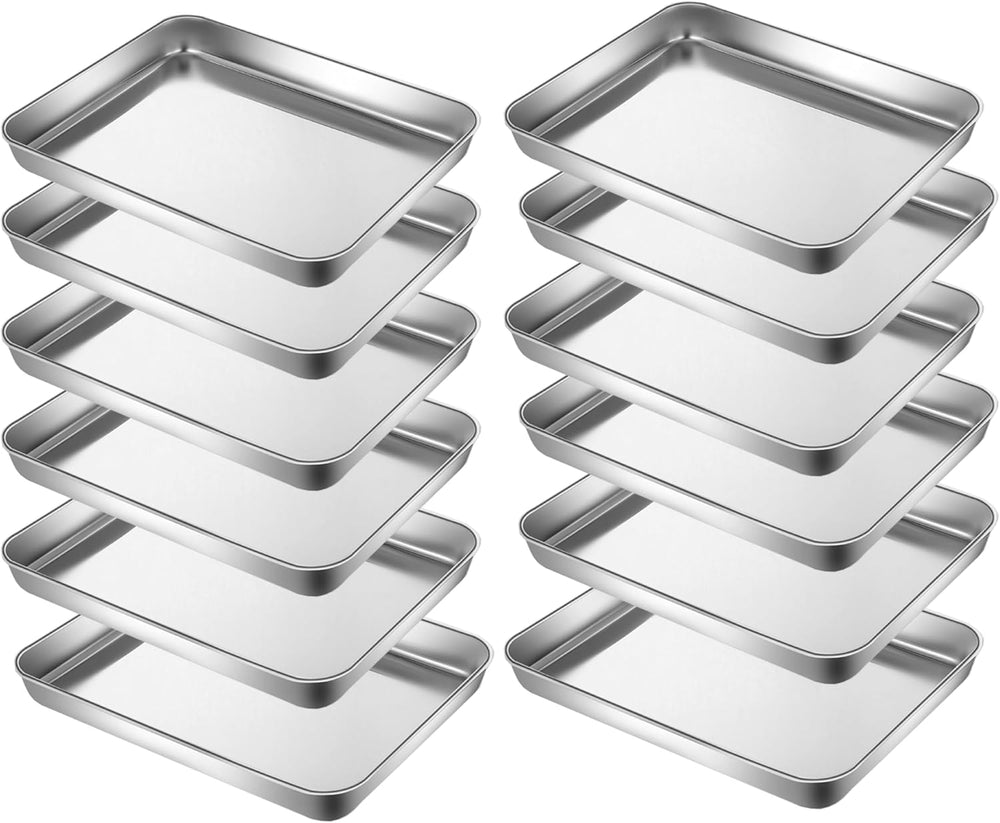 Little Serving Trays Stainless Steel 304 in Bulk Small Cookie Baking Sheet Pans